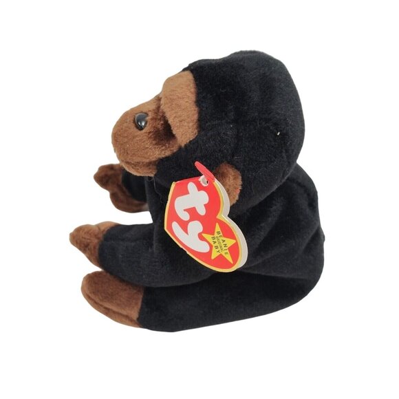 Ty Beanie Babies Congo Gorilla Monkey Plush Stuffed Animal Toy Black Brown 6 in - Picture 3 of 8